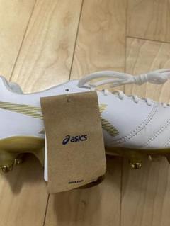 asics サッカーシューズ ホワイト ゴールド 新品タグ付き