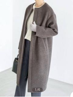iena ノーカラーコート ラムウールの中古/未使用品 - メルカリ