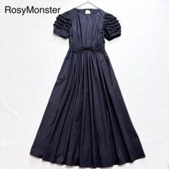 RosyMonster　ロングワンピース　フリル袖　ギャザー　黒　Ｍ