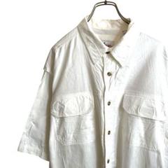 無地　胸ポケット付き WORLD WIDE SPORTSMAN 半袖シャツ 白