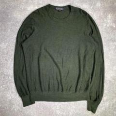 ▼イタリア製　ブルックスブラザーズ　クルーネックニット【2XL】ウール　薄手