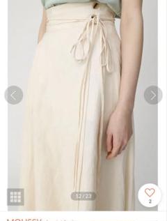 MOUSSY アイボリー フレアスカート　ロングスカート　巻きスカート