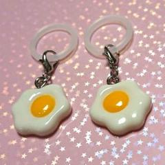 めじるしアクセサリー 目玉焼き ハンドメイド 1点限り