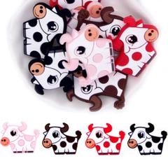 シリコン ビーズ 牛 かわいい クラフト アクセサリーパーツ ハンドメイド
