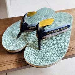ルイヴィトン モノグラム ラバー ビーチサンダル リボン 紫 パープル LOUIS VUITTON ルイヴィトン ビーチサンダル サンダル ラバー