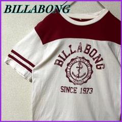 【訳あり・小穴】 BILLABONG ビラボン Tシャツ ロゴ ゼッケンデザイン