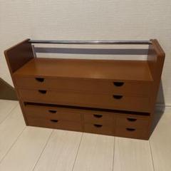 木製ブラウンチェスト 8引き出し