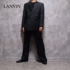 LANVIN グレー ウール ダブルジャケット セットアップ
