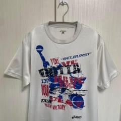 asics スポーツTシャツ バスケットボール プリントロゴ 通気性 Lサイズ