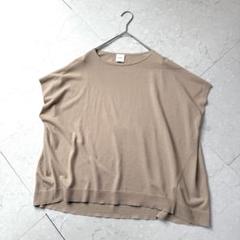 スピックアンドスパン ICE COTTONフレンチスリーブルーズニット