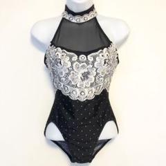 Gideon Oberson レース模様 ワンピース水着 Sサイズ&同柄ショール Gideon Oberson レース模様 ワンピース水着 Sサイズ&同柄