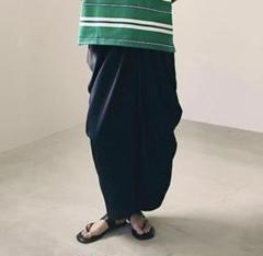 マチャット machatt ウエストデザインワイドパンツ 38 ネイビー マチャット machatt エンブロイダリーワイドパンツ