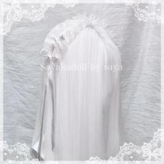 ♡ Princess W ribbon フリルヘッドドレス offwhite ♡ - メルカリ