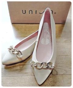 【未使用】定価2.3万 UNISA ピンクベージュ パンプス 22.5cm