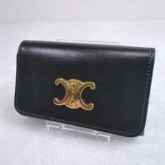CELINE トリオンフ シャイニー カーフ 6連 ゴールド キーケース