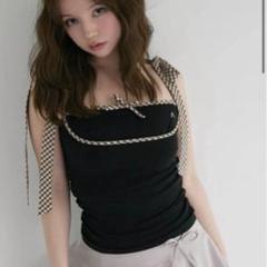 andmary ♡ Nancy ribbon tops black 新品未使用 ANDMARY】Nancy ribbon tops