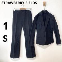 ストロベリーフィールズネイビーパンツスーツ STRAWBERRY-FIELDS ストロベリーフィールズ ワンカラー