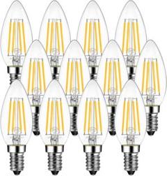 LVWIT LEDフィラメント電球 LEDシャンデリア燭台電球 E12口金 le