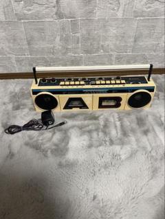 【動作品レア】 昭和レトロ 日立AM&FMラジオ・カセットデッキTRK-W110 動作品レア】 昭和レトロ 日立AM&FMラジオ・カセットデッキTRK