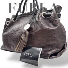 美品 FURLA オーストリッチ 保存袋付き ワンショルダーバッグ 7911 美品 FURLA オーストリッチ 保存袋付き ワンショルダーバッグ