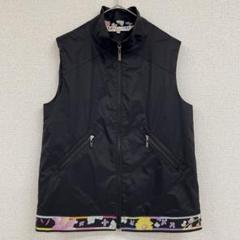 LEONARD SPORT レオナール ジップアップ ベスト ジレ L 花柄