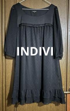 INDIVI インディヴィ　黒ワンピース