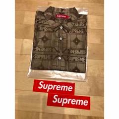 ★【新品】Supreme Tray Jacquard S/S Shirt Tan