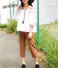 MOUSSY ボリュームスリーブ オフショルダー カットソー