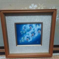 日本絵画 漆画・七宝？木製額 日本絵画 漆画・七宝？木製額