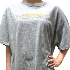 ヘインズ Tシャツ IDEAL DISABILITY グレー 灰色 XL 古着