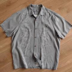 Tommy Bahama アロハシャツ/グレー/シルク100%/A6/古着XXL
