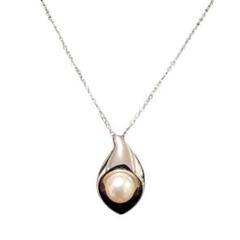 【良品】TASAKI タサキ ネックレス パール 6ミリティアドロップ シルバー