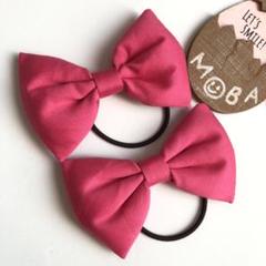 リボンヘアゴム ♡ピンク