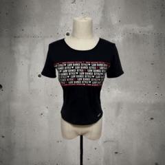 y2k 00s LOVE DANCE ストレッチTシャツ ハート 平成 ピチT