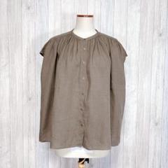 【7-IDconcept.】麻ブラウス 羽織り トップス リネン ナチュラル