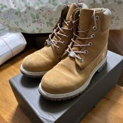 23.5㎝　ティンバーランド ベージュ ハイカット ワークブーツ Timberland ベージュ ハイカット ワークブーツ