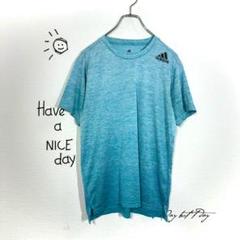 adidas Tシャツ(L)杢柄 クライマライト スポーツ ドライ ロゴプリント