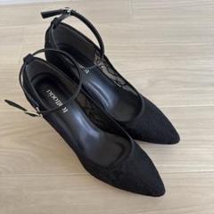 【美品】フォーマル パンプス ヒール 黒 結婚式
