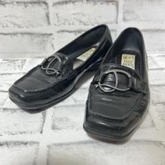 【美品】FIZZ REEN パンプス ローファー　バックル　レザー　22.5