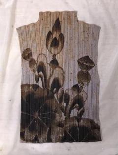 PLEATS PLEASE カットソー水墨画花和柄