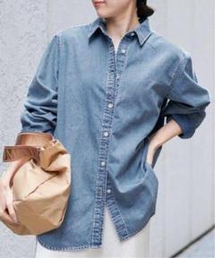 IENA☆デニムベーシックシャツ☆36☆タグ付き IENA☆デニムベーシックシャツ☆36☆タグ付き