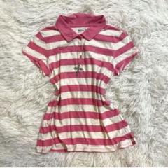《GAP》00s y2k 半袖ポロシャツ　マクブリング　ハート　ビジュー　海外