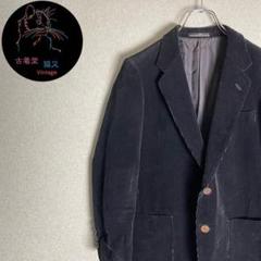 ✮テーラードジャケット　ジャケット　JUN　コーデュロイ　黒　ワントーン　S✮
