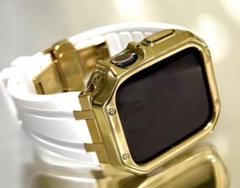 WG3★Apple Watchバンド　ラバーベルト　カバー　ケース　ステンレス