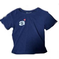 新品　aeae ハートロゴ Tシャツ ネイビー エーイーエーイー　韓国限定 aeae ハートロゴ Tシャツ ネイビー フリーサイズ｜Yahoo!フリマ
