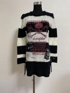 MAD PUNKS モヘア混紡ニットカーディガン　ゴスパンク　スカル　スナッピン MAD PUNKS モヘア混紡ニットカーディガンゴスパンクスカルスナッピン