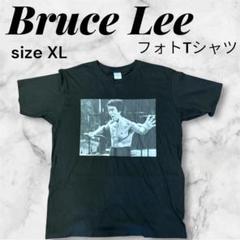 【逸品】Bruce LeeブルースリーフォトムービーTシャツ XL黒 レアフォト