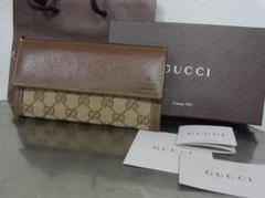 GUCCI(グッチ) 長財布 ブリー 323396 ブラウン×ベージュ レザー GUCCI(グッチ) 長財布 ブリー 323396 ブラウン×ベージュ レザー