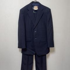 美品　ネイビー　ストライプ　カジュアル　スーツ セット　シンプル　M