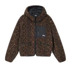 STUSSY 蛇柄　Snake ナイロンジャケット　パーカー　XL 紫 STUSSY 蛇柄 Snake ナイロンジャケット パーカー XL 紫 - メルカリ